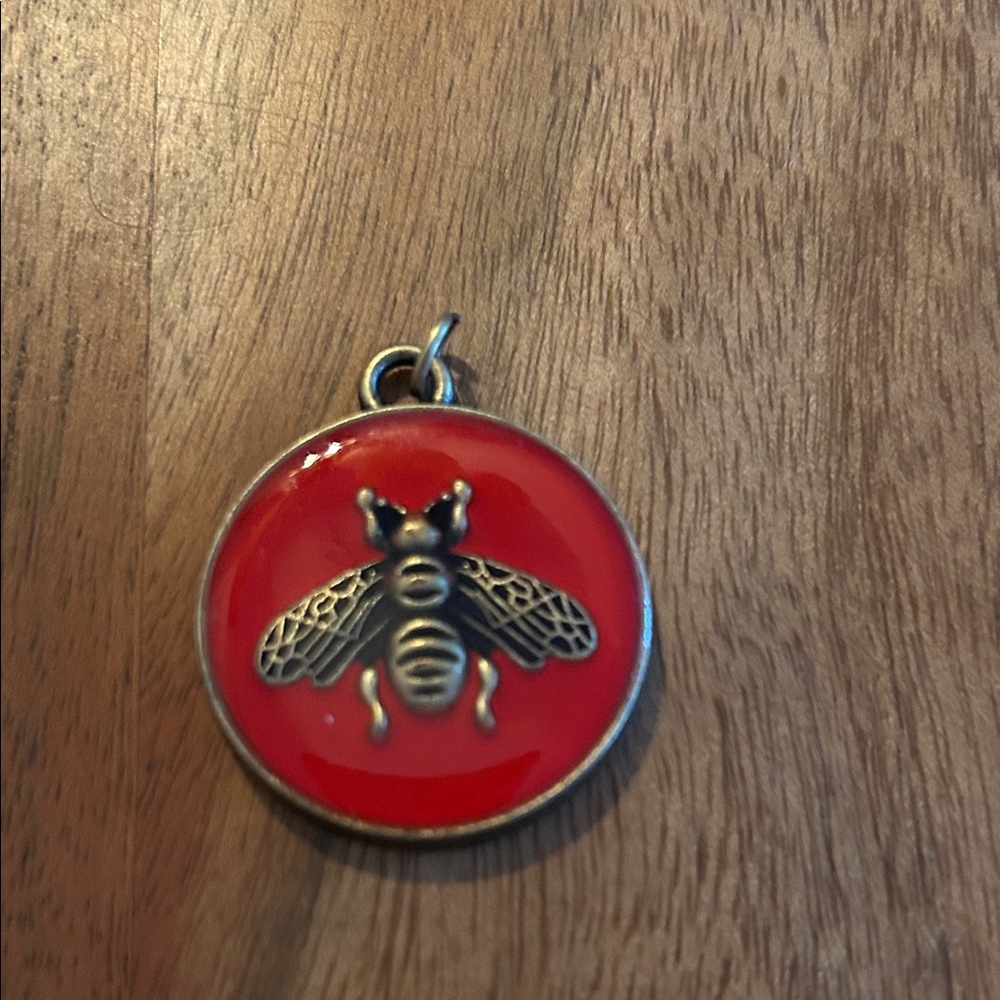 Red Bee Charm Pendant